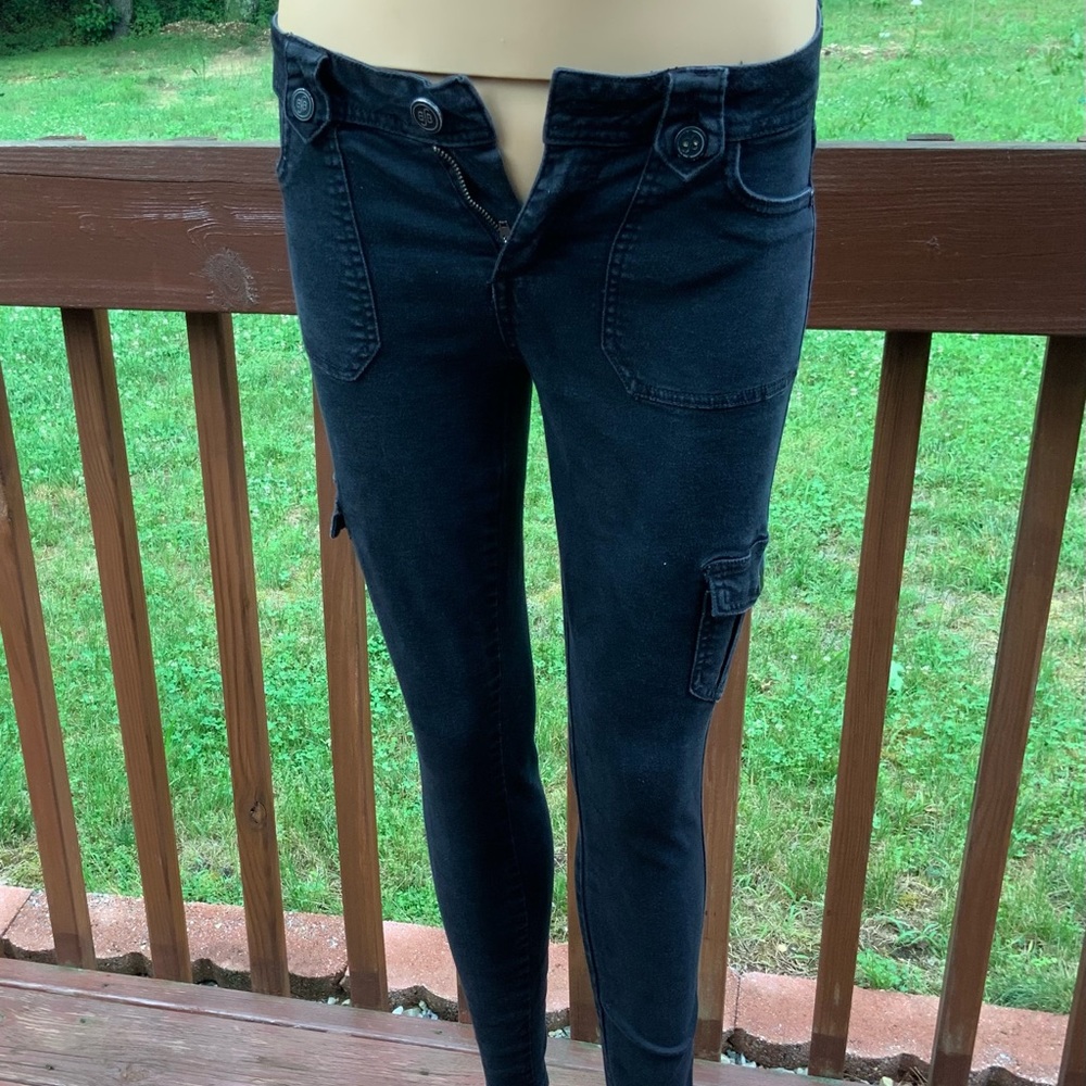 BoomBoom Jeans Black Side Pocket Skinny Jeans